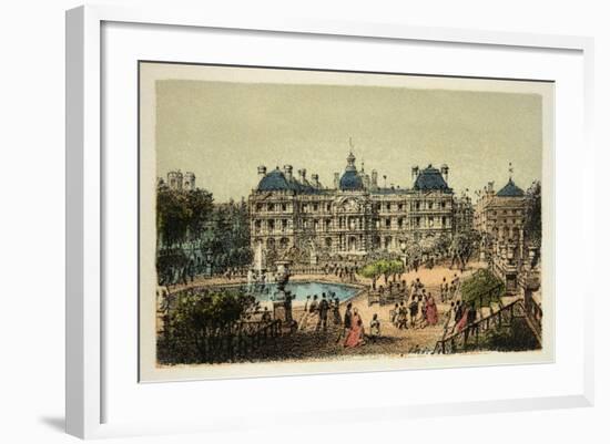 Luxembourg Gardens, Paris 1874-null-Framed Art Print