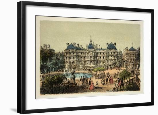 Luxembourg Gardens, Paris 1874-null-Framed Art Print