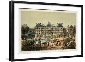 Luxembourg Gardens, Paris 1874-null-Framed Art Print