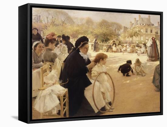 Luxembourg Gardens, Paris-Albert Edelfelt-Framed Stretched Canvas