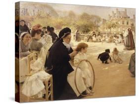 Luxembourg Gardens, Paris-Albert Edelfelt-Stretched Canvas