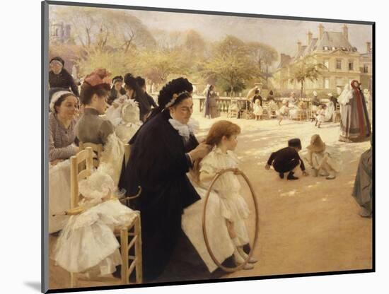 Luxembourg Gardens, Paris-Albert Edelfelt-Mounted Giclee Print