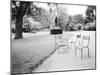 Luxembourg Gardens Statue of Liberty and Park Chairs, Paris, France-Walter Bibikow-Mounted Premium Photographic Print