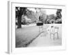 Luxembourg Gardens Statue of Liberty and Park Chairs, Paris, France-Walter Bibikow-Framed Photographic Print