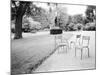 Luxembourg Gardens Statue of Liberty and Park Chairs, Paris, France-Walter Bibikow-Mounted Photographic Print