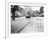 Luxembourg Gardens Statue of Liberty and Park Chairs, Paris, France-Walter Bibikow-Framed Photographic Print