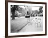 Luxembourg Gardens Statue of Liberty and Park Chairs, Paris, France-Walter Bibikow-Framed Photographic Print