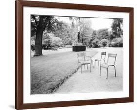 Luxembourg Gardens Statue of Liberty and Park Chairs, Paris, France-Walter Bibikow-Framed Photographic Print