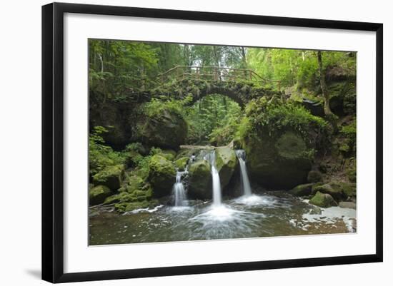 Luxembourg, MŸllertal, Wood, River, Bridge-Chris Seba-Framed Photographic Print