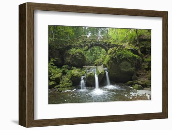 Luxembourg, MŸllertal, Wood, River, Bridge-Chris Seba-Framed Photographic Print