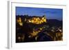 Luxembourg, Mullerthal, Larochette, Larochette Castle, Illuminated, at Night-Chris Seba-Framed Photographic Print