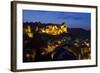 Luxembourg, Mullerthal, Larochette, Larochette Castle, Illuminated, at Night-Chris Seba-Framed Photographic Print