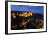 Luxembourg, Mullerthal, Larochette, Larochette Castle, Illuminated, at Night-Chris Seba-Framed Photographic Print