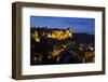 Luxembourg, Mullerthal, Larochette, Larochette Castle, Illuminated, at Night-Chris Seba-Framed Photographic Print