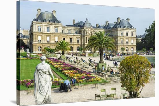 Luxembourg Palace and Gardens, Paris, France, Europe-G & M Therin-Weise-Stretched Canvas