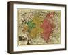 Luxembourg- Panoramic Map - Luxembourg-Lantern Press-Framed Art Print