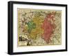 Luxembourg- Panoramic Map - Luxembourg-Lantern Press-Framed Art Print