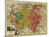 Luxembourg- Panoramic Map - Luxembourg-Lantern Press-Mounted Art Print