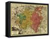Luxembourg- Panoramic Map - Luxembourg-Lantern Press-Framed Stretched Canvas