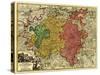 Luxembourg- Panoramic Map - Luxembourg-Lantern Press-Stretched Canvas