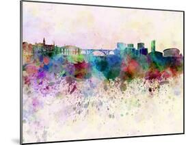 Luxembourg Skyline in Watercolor Background-paulrommer-Mounted Art Print