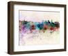 Luxembourg Skyline in Watercolor Background-paulrommer-Framed Art Print