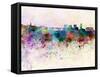 Luxembourg Skyline in Watercolor Background-paulrommer-Framed Stretched Canvas