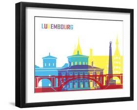 Luxembourg Skyline Pop-paulrommer-Framed Art Print