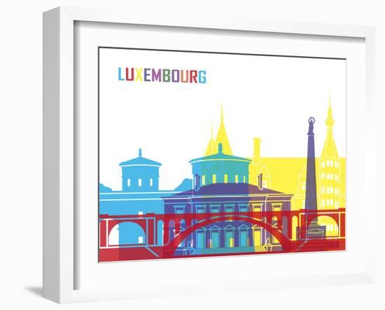 Luxembourg Skyline Pop-paulrommer-Framed Art Print