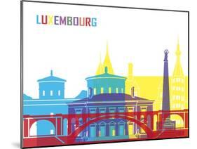 Luxembourg Skyline Pop-paulrommer-Mounted Art Print