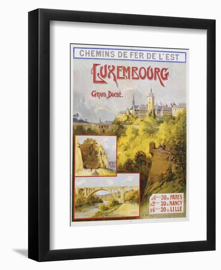 Luxembourg Travel Poster-E. Bourgeois-Framed Giclee Print