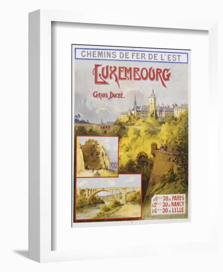 Luxembourg Travel Poster-E. Bourgeois-Framed Giclee Print