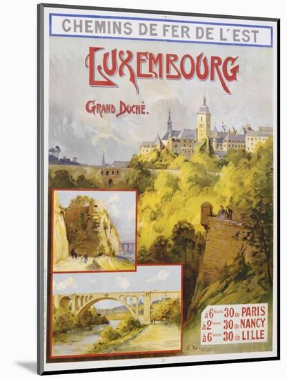 Luxembourg Travel Poster-E. Bourgeois-Mounted Giclee Print