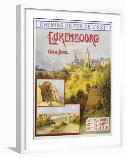 Luxembourg Travel Poster-E. Bourgeois-Framed Giclee Print