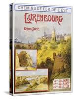 Luxembourg Travel Poster-E. Bourgeois-Stretched Canvas