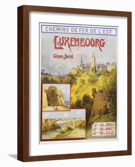 Luxembourg Travel Poster-E. Bourgeois-Framed Giclee Print