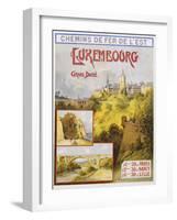 Luxembourg Travel Poster-E. Bourgeois-Framed Giclee Print