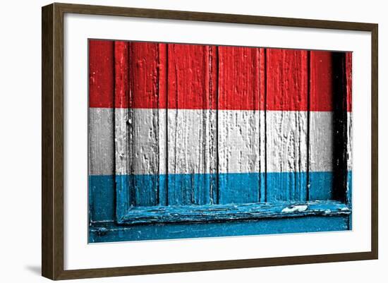 Luxemburg Flag-budastock-Framed Art Print