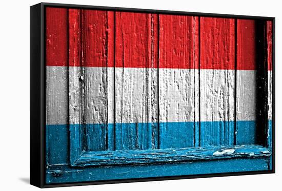 Luxemburg Flag-budastock-Framed Stretched Canvas