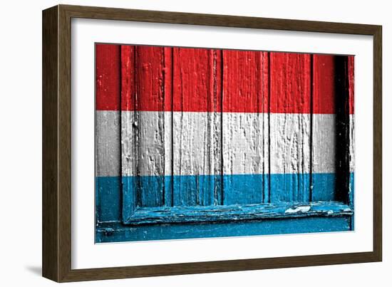 Luxemburg Flag-budastock-Framed Art Print