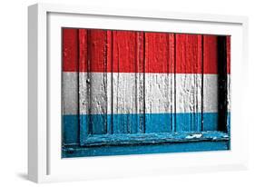 Luxemburg Flag-budastock-Framed Art Print