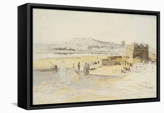 Luxor, 17th February 1854-Edward Lear-Framed Stretched Canvas