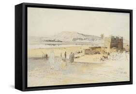 Luxor, 17th February 1854-Edward Lear-Framed Stretched Canvas