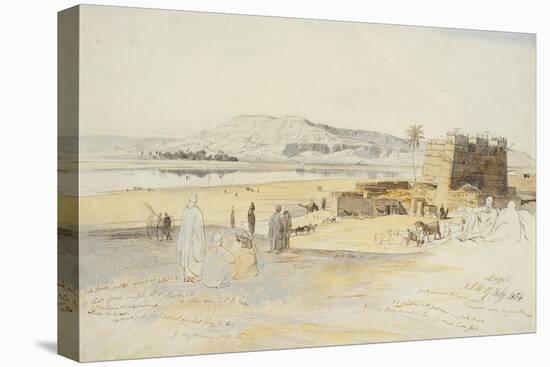 Luxor, 17th February 1854-Edward Lear-Stretched Canvas