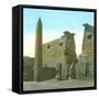 Luxor (Egypt), Obelisk and Mast-Leon, Levy et Fils-Framed Stretched Canvas