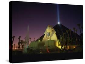 Luxor Hotel at Night, Las Vegas, Nevada, United States of America, North America-null-Stretched Canvas