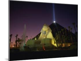 Luxor Hotel at Night, Las Vegas, Nevada, United States of America, North America-null-Mounted Photographic Print