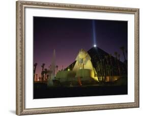 Luxor Hotel at Night, Las Vegas, Nevada, United States of America, North America-null-Framed Photographic Print