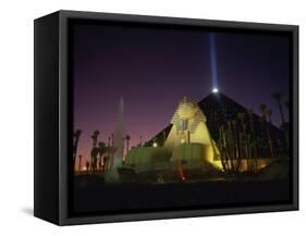 Luxor Hotel at Night, Las Vegas, Nevada, United States of America, North America-null-Framed Stretched Canvas