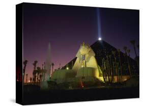 Luxor Hotel at Night, Las Vegas, Nevada, United States of America, North America-null-Stretched Canvas